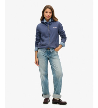 Superdry Essential Logo Zip sweatshirt blauw