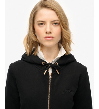 Superdry Felpa Essential Logo Ziphood HB, nera