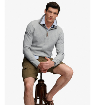 Superdry Essential Half Zip Sweatshirt grey