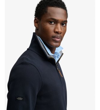 Superdry Essential Pique Half Zip Sweatshirt navy