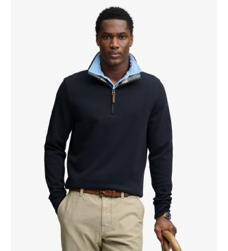 Superdry Essential Pique Half Zip Sweatshirt navy
