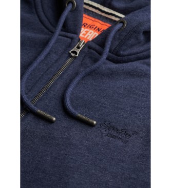 Superdry Felpa con zip Essential blu navy