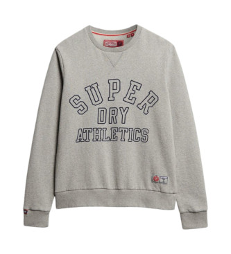 Superdry Sportliches graues bedrucktes Sweatshirt