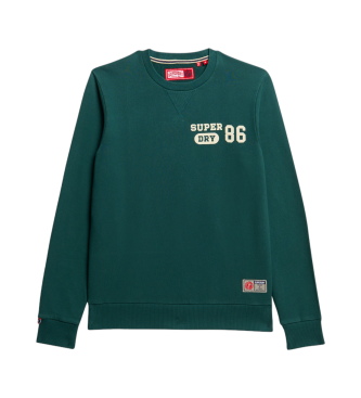 Superdry Felpa stampata Athletic verde