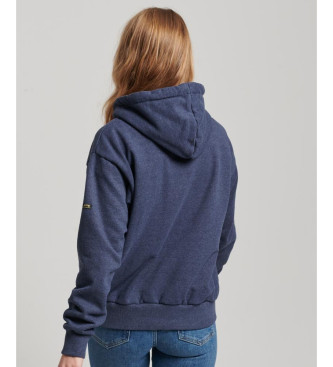 Superdry Graphic hooded sweatshirt with Vintage Logo in a deeper navy shade