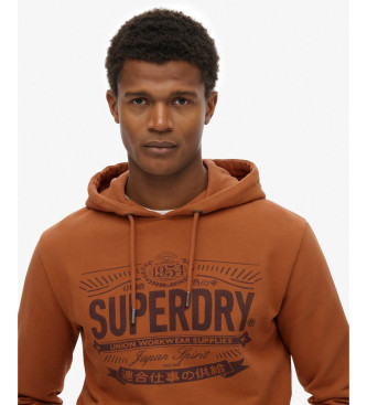Superdry Heritage Brand brun sweatshirt