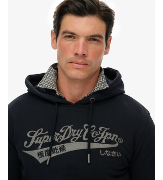 Superdry Sweatshirt da marca Heritage Preto descontrado