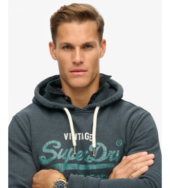 Superdry Sudadera Logotipo Duo Vintage marino