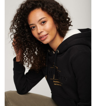 Superdry Sweatshirt Luxe Metallic noir 