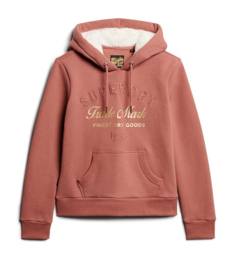 Superdry Felpa metallizzata Luxe rosa