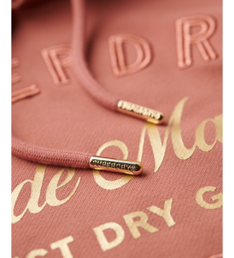 Superdry Felpa metallizzata Luxe rosa