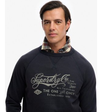 Superdry Sweat-shirt Merchant Vintage Print navy