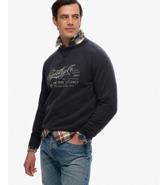 Superdry Sweat-shirt Merchant Vintage Print navy