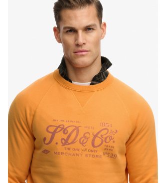 Superdry Sweatshirt Merchant Vintage Print orange