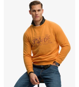 Superdry Sweatshirt Merchant Vintage Print orange