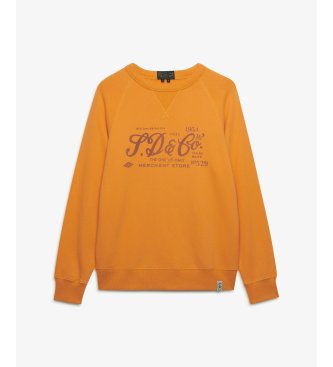 Superdry Sweatshirt Merchant Vintage Print orange