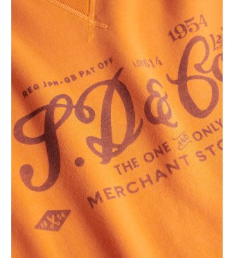Superdry Sweatshirt Merchant Vintage Print orange