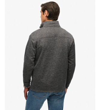 Superdry Jersey Storm Fleece Half Zip gris oscuro