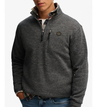 Superdry Jersey Storm Fleece Half Zip gris oscuro