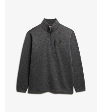 Superdry Jersey Storm Fleece Half Zip gris oscuro