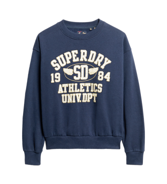 Superdry Sweatshirt solta College Script azul-marinho