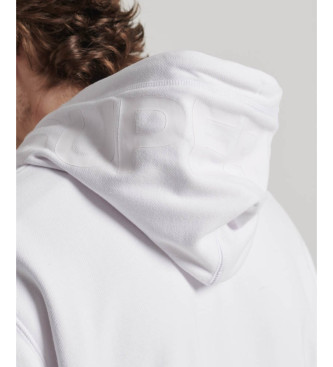 Superdry Sudadera suelta con capucha y logotipo Sportswear blanco