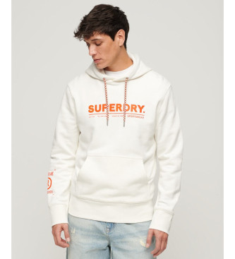 Superdry Felpa con logo sportivo bianco