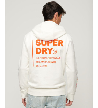 Superdry Felpa con logo sportivo bianco