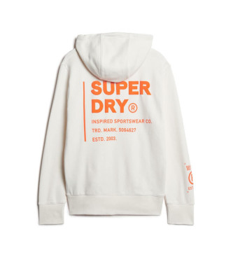 Superdry Felpa con logo sportivo bianco