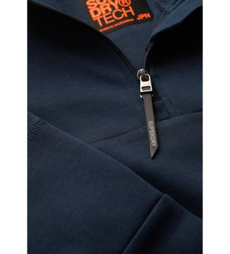 Superdry Tech marine half zip los sweatshirt