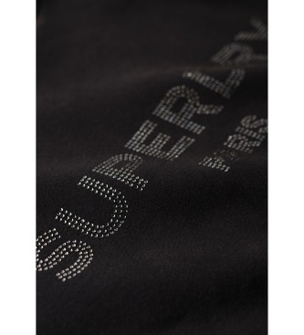 Superdry Sudadera suelta Sport Luxe negro