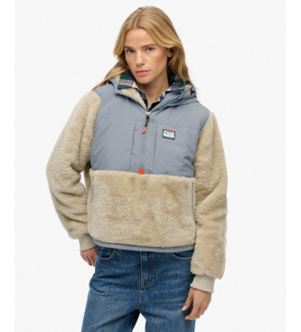 Superdry Sudadera Super Soft Hybrid beige