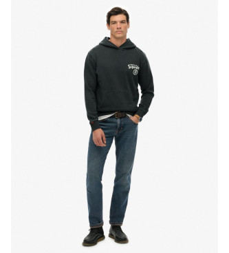 Superdry Sweatshirt Tokyo Narrative Capuz solto preto