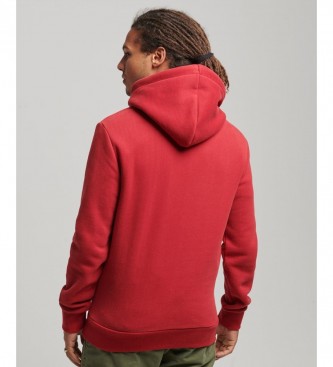 Superdry Tonal Hooded Sweatshirt red