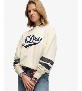 Superdry Varsity Script Los Beigekleurig sweatshirt