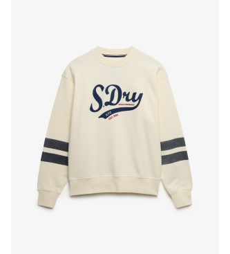Superdry Varsity Script Los Beigekleurig sweatshirt