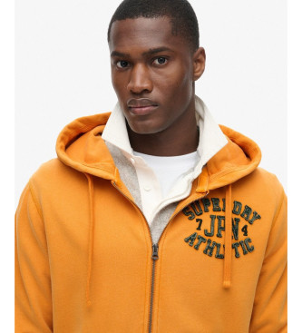 Superdry Vintage atletski kapičastih Zip Hoodie oranžna