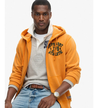 Superdry Vintage Athletic Hooded Zip Hoodie Orange