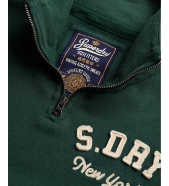 Superdry Sweatshirt Vintage Athletic Half Zip grøn