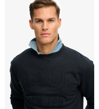 Superdry Sudadera Vintage Athletic Tonal marino