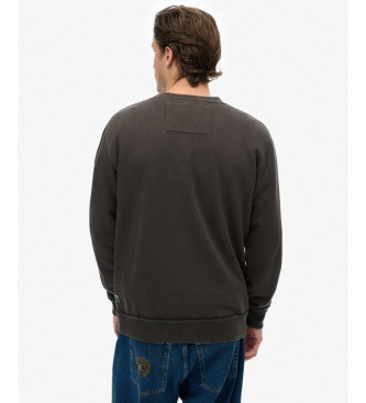 Superdry Sudadera Vintage Athletic Tonal negro