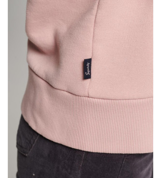 Superdry Vintage-Kapuzenpulli mit geprgtem Logo in Rosa