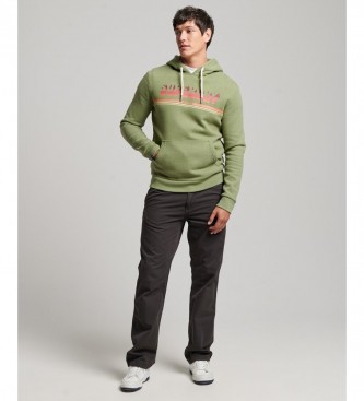 Superdry Felpa Ombra Vintage Verde