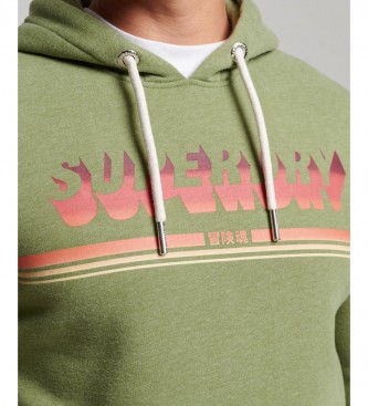 Superdry Felpa Ombra Vintage Verde