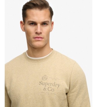 Superdry Felpa beige casual 1954 Company