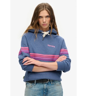 Superdry Blue Rainbow Striped Hoodie