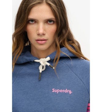 Superdry Blue Rainbow Striped Hoodie