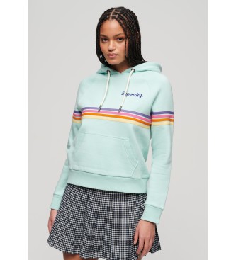 Superdry Bluza z logo Rainbow zielona