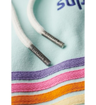 Superdry Bluza z logo Rainbow zielona