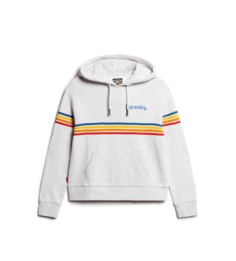 Superdry Rainbow logo sweatshirt grey